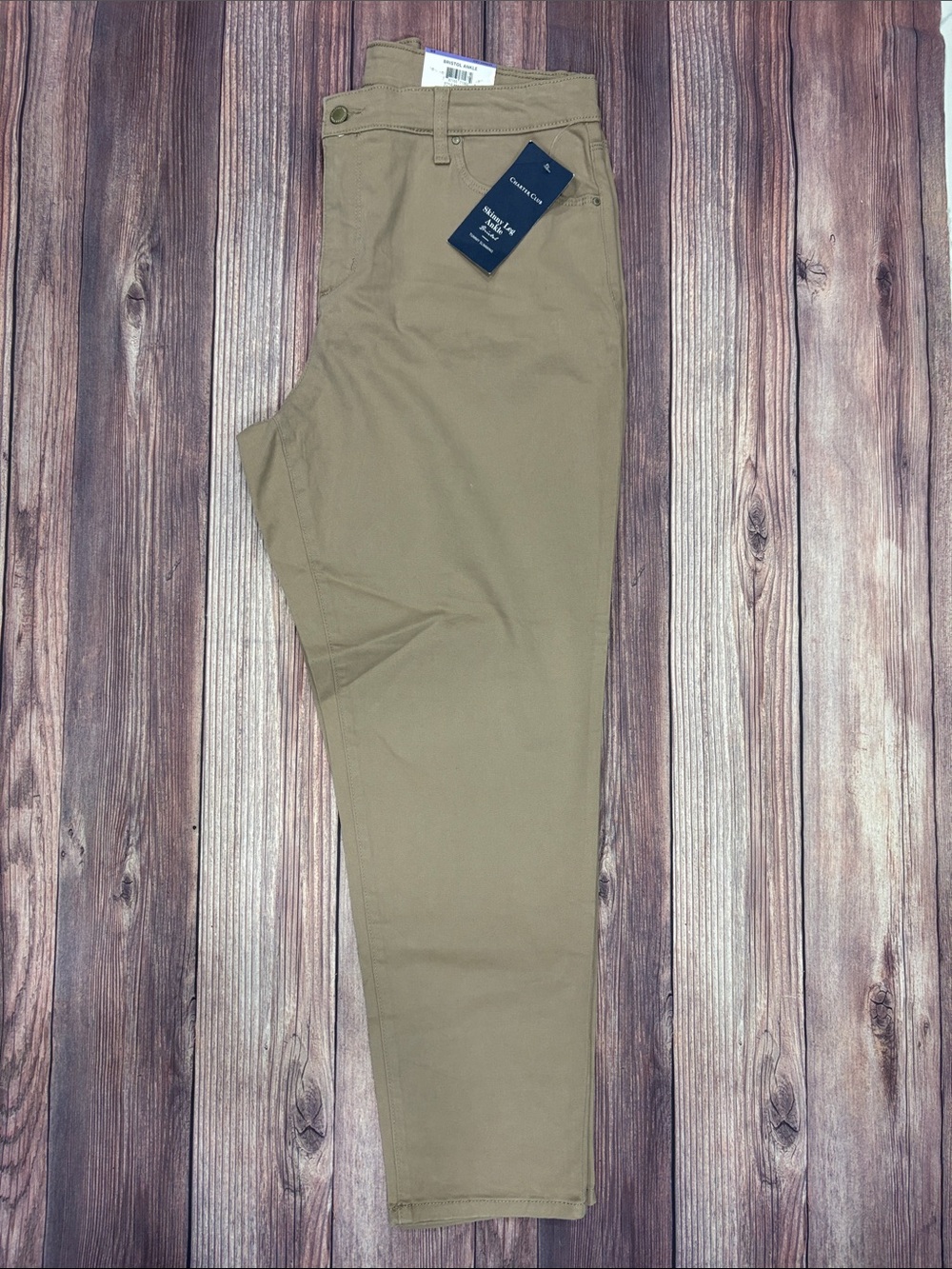 Charter Club Skinny Chino Pants - Tan